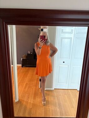 Orange Sleeveless Dress Banana Republic